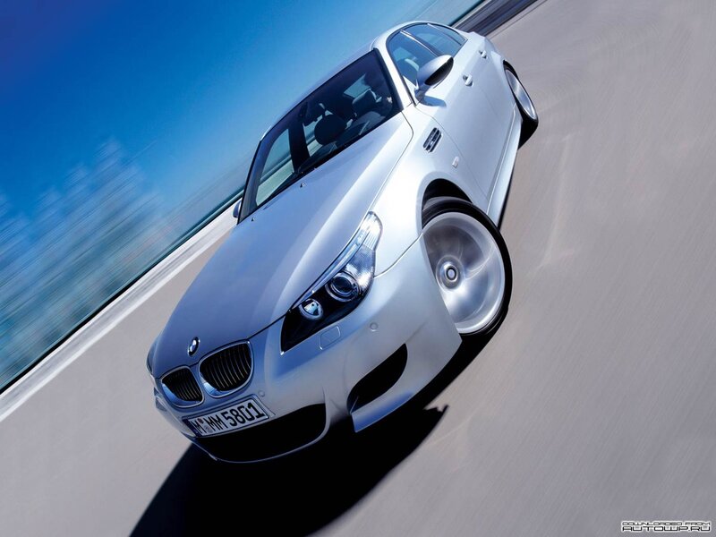 Silver BMW M5 Car — Dynamic