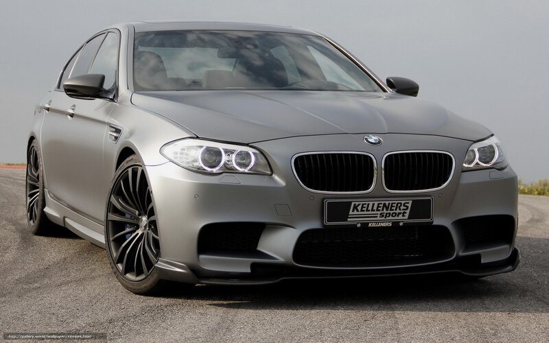 Silver BMW M5 Car — Gray