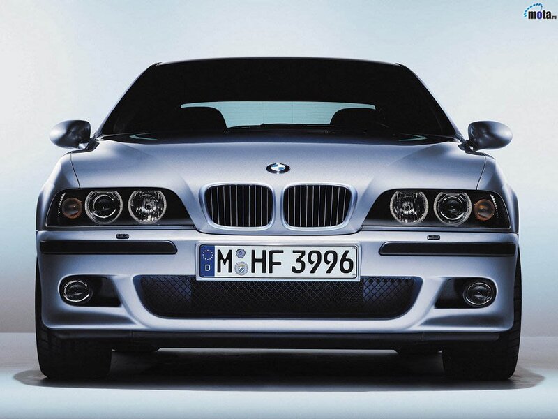 silver bmw m5 front view