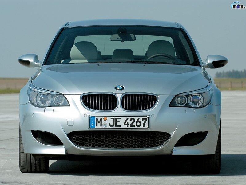 silver bmw m5 front view
