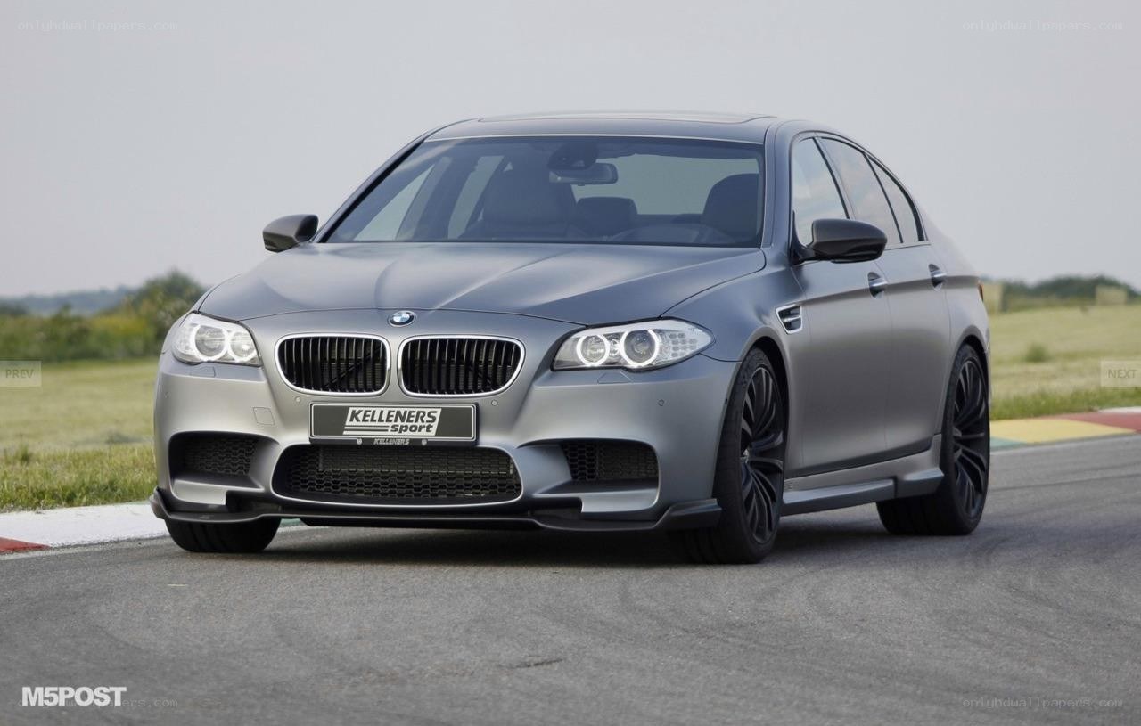 silver bmw m5 on track