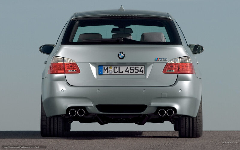 silver bmw m5 rear view