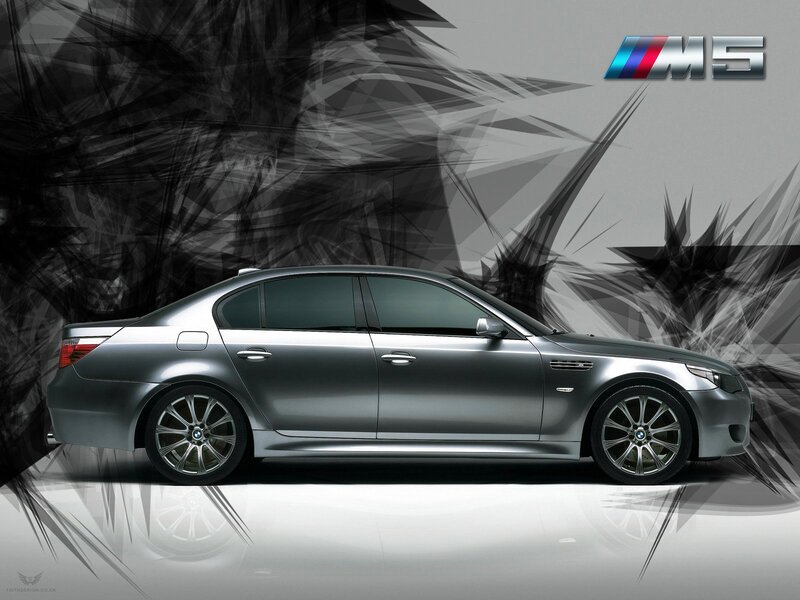 Silver Bmw M5 Sedan — Gray, Dramatic