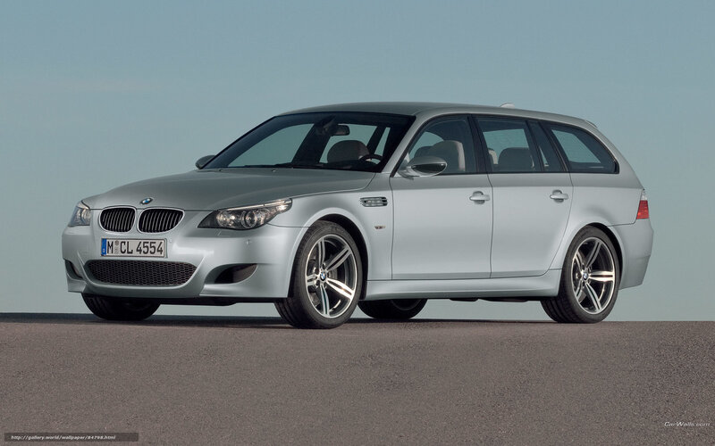 Silver BMW M5 Wagon