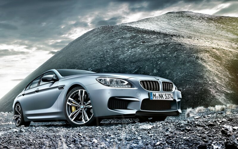Silver BMW M6 Car — Gray, Dramatic, Photograph, Mountain