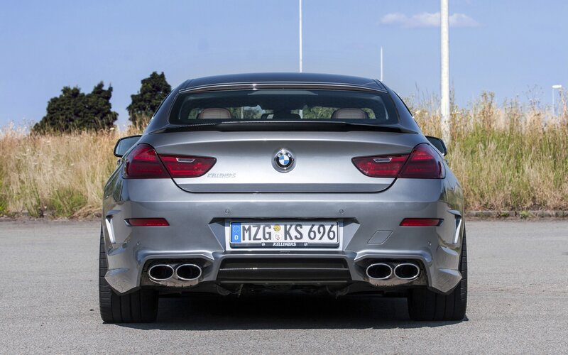 silver bmw m6 from rear