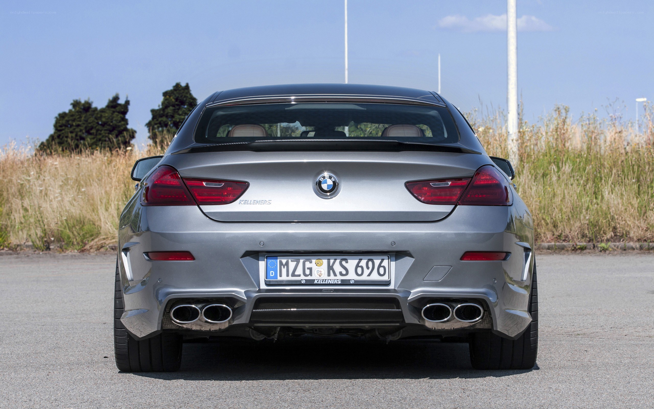 silver bmw m6 from rear