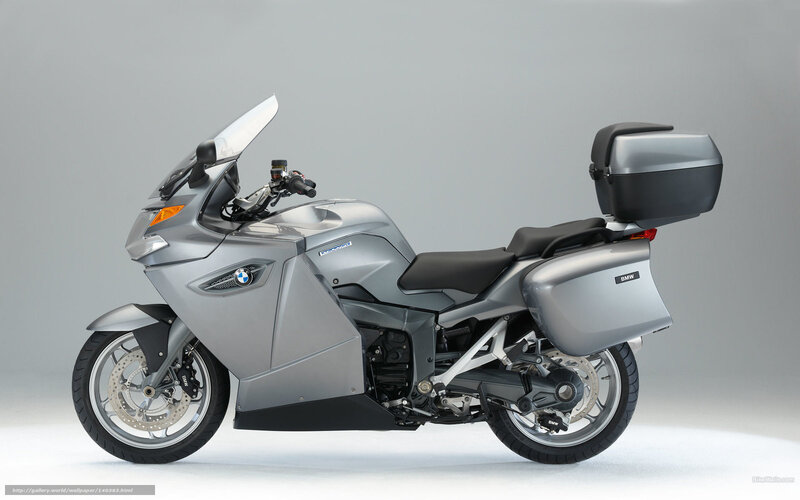 Silver BMW Motorcycle — Gray, Neutral, Photograph, Saddlebags