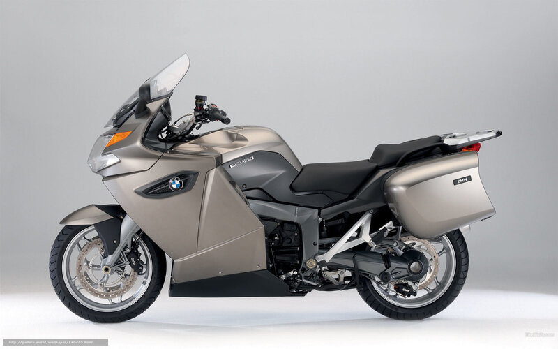 Silver BMW Motorcycle — Gray, Neutral, Photograph, Saddlebags, Windshield