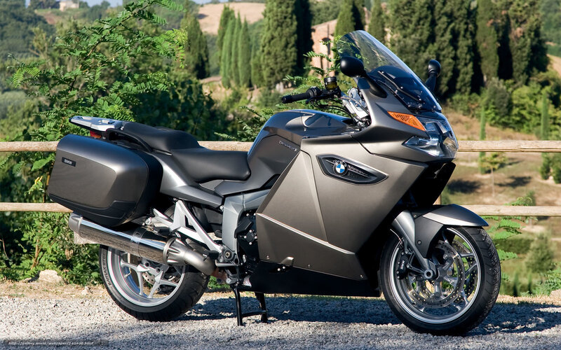 Silver BMW Motorcycle — Gray, Serene