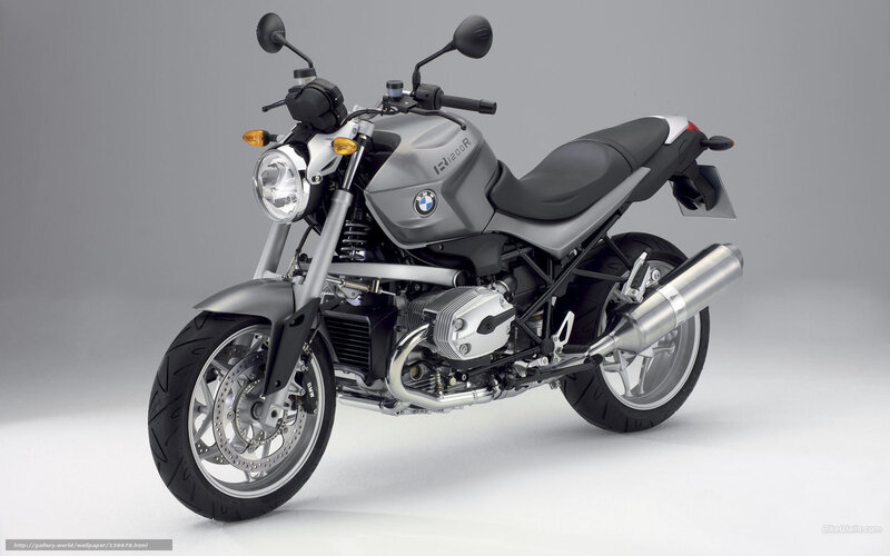 Silver BMW Motorcycle — Gray