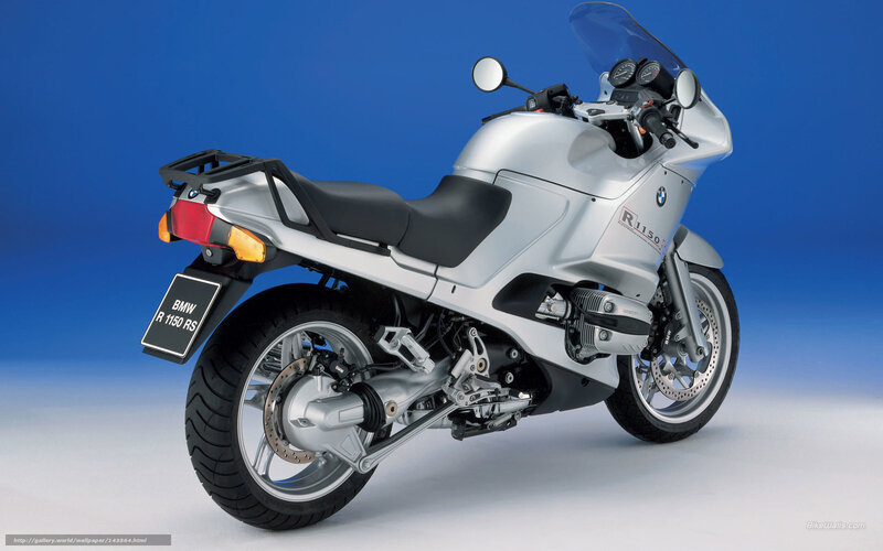 Silver BMW Motorcycle — Neutral, Photograph, Rear Rack