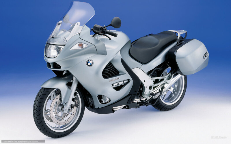 Silver BMW Motorcycle — Neutral, Photograph, Saddlebags, Windshield, Headlight