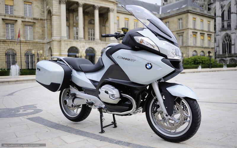 Silver BMW Motorcycle — White, Calm