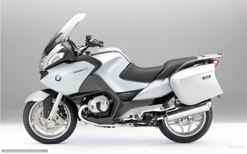 Silver BMW Motorcycle — White, Neutral