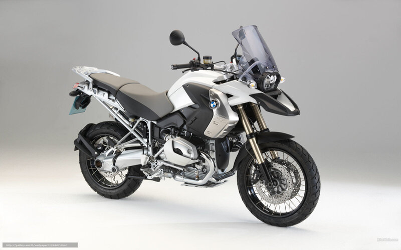 Silver BMW Motorcycle — White