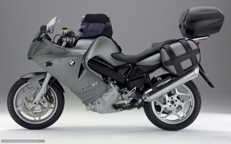 silver bmw motorcycle with luggage