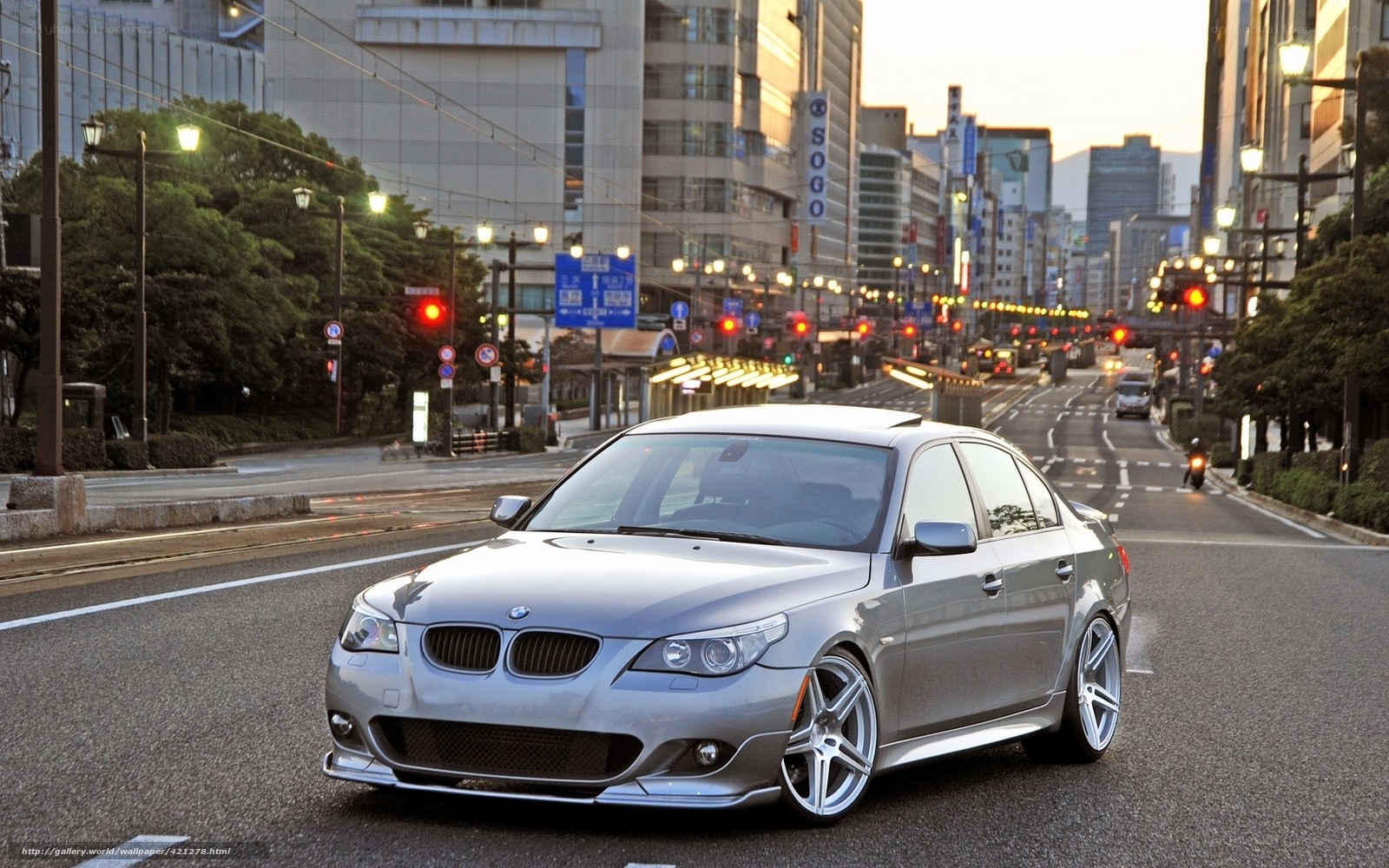 silver bmw on city street
