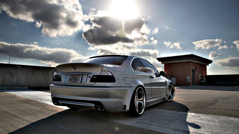 silver bmw on rooftop