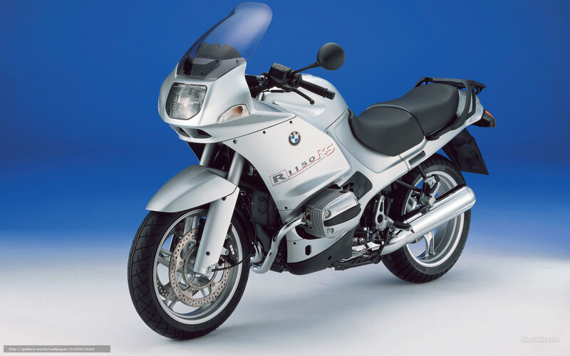 Silver BMW R1150RS motorcycle