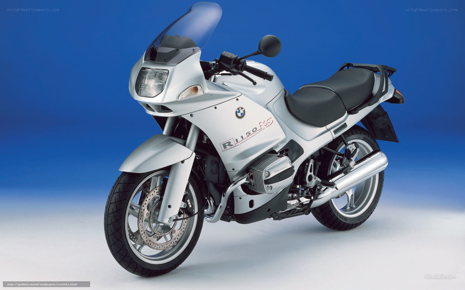 Silver BMW R1150RS motorcycle