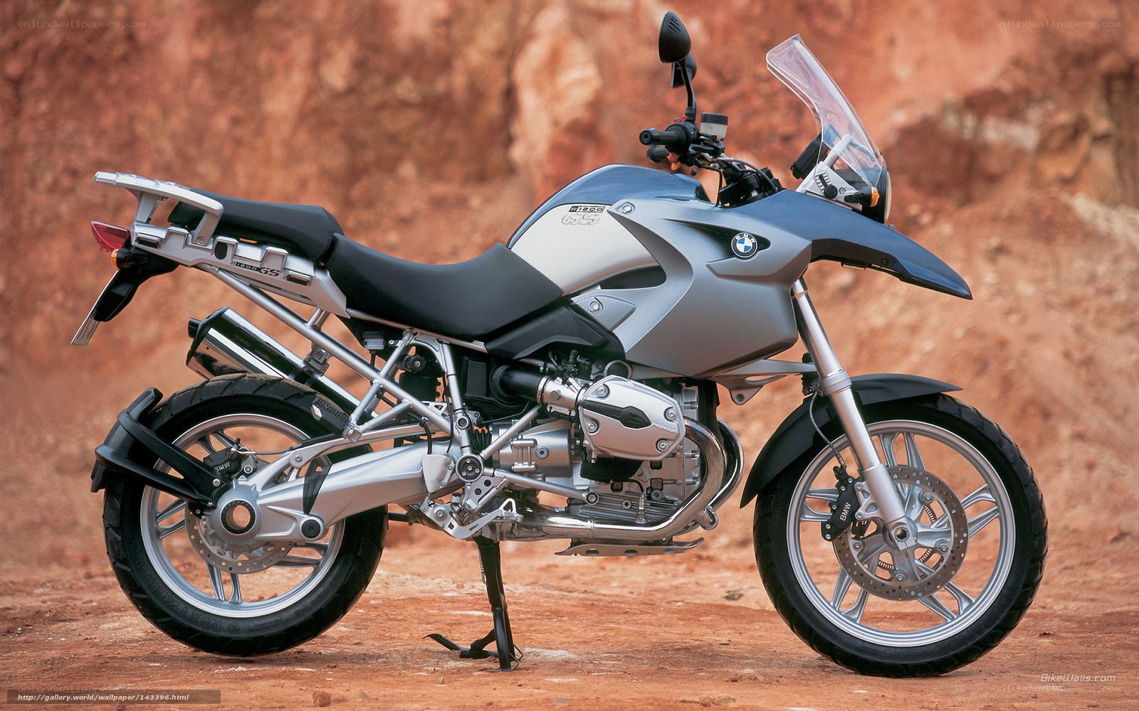 Silver BMW R1200GS motorcycle