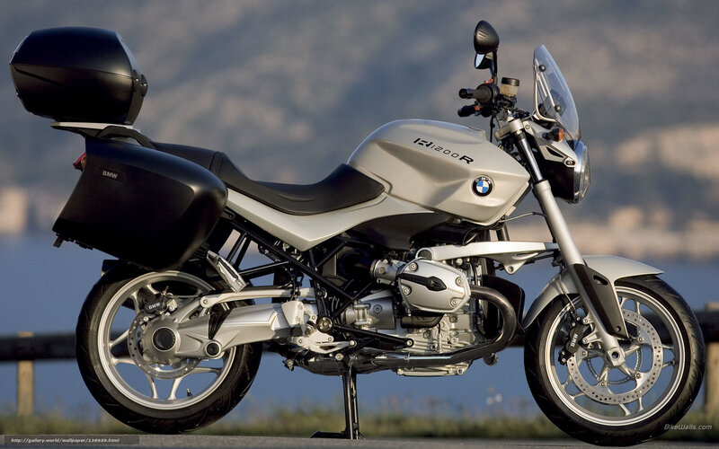 Silver BMW R1200R Motorcycle — Serene