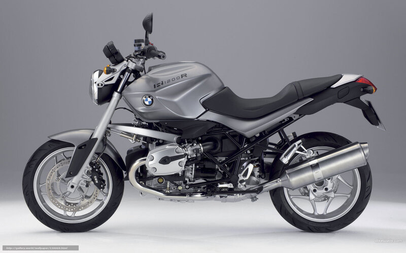 Silver BMW R1200R motorcycle