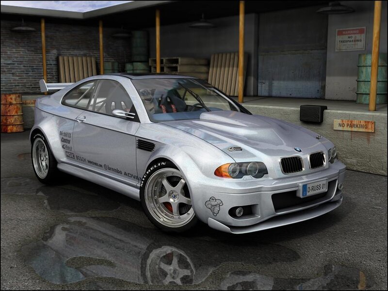 silver bmw race car