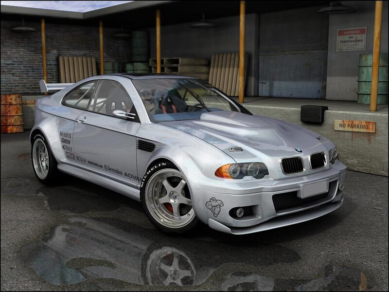 Silver BMW Race Car — Industrial