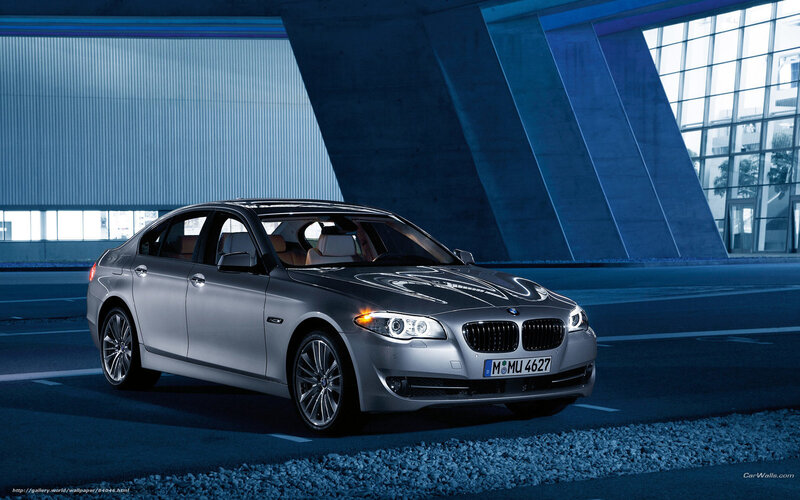 Silver Bmw Sedan — Blue, Dramatic