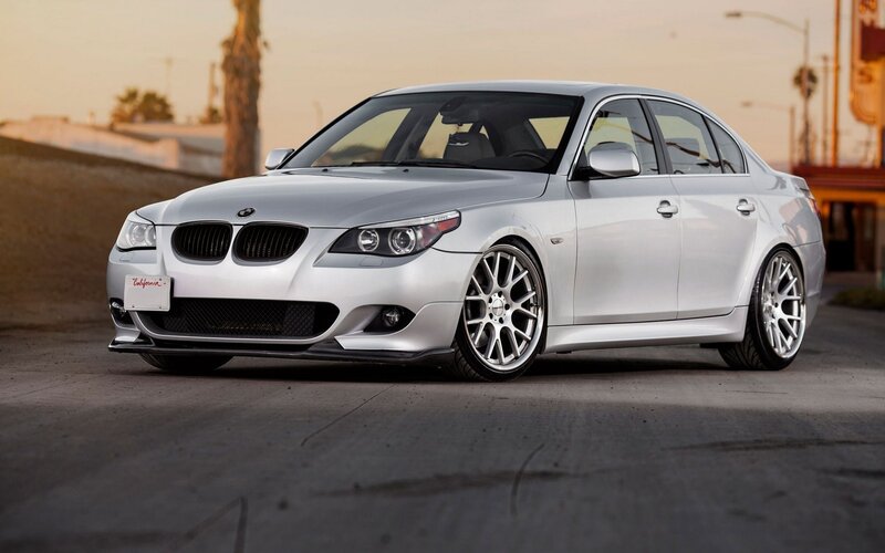 Silver Bmw Sedan — Calm, Sunset, Photograph