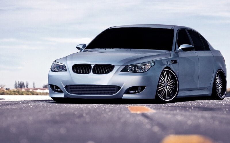 Silver BMW Sedan — Gray, Calm