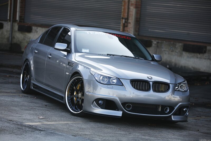 Silver BMW Sedan — Gray, Dramatic, Photograph, Car, Building
