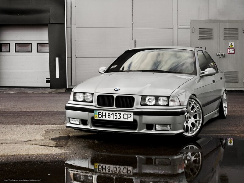 Silver Bmw Sedan — Gray, Dramatic, Photograph