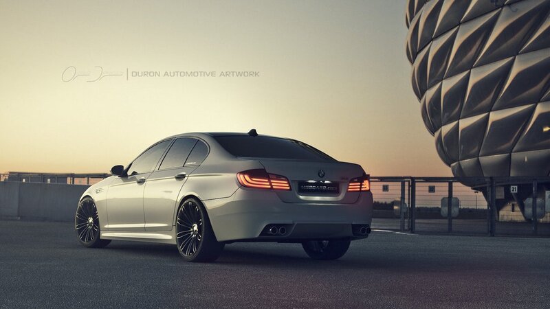 Silver BMW Sedan — Gray, Dramatic, Sunset, Photograph, Car, Building