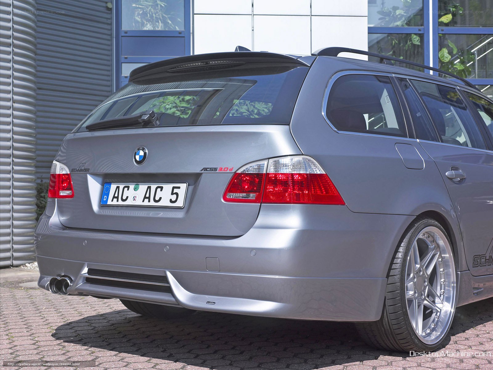 silver bmw station wagon