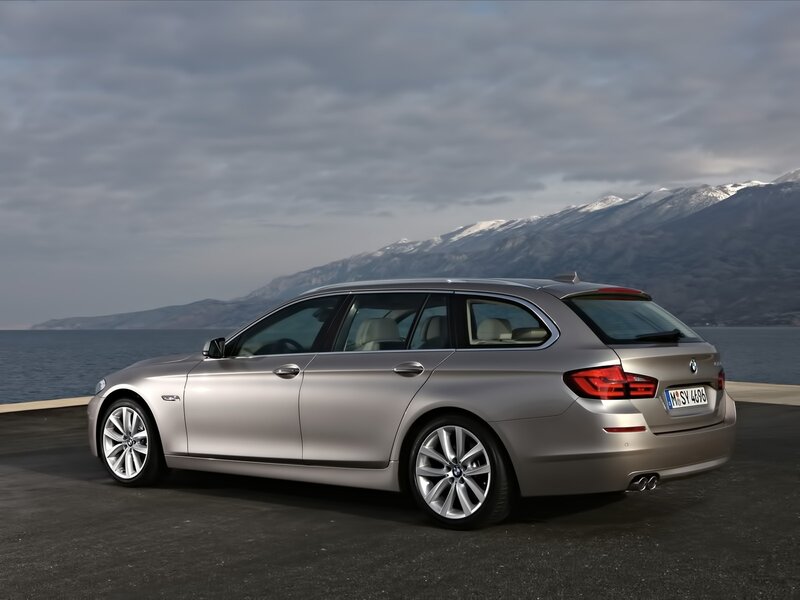 silver bmw station wagon