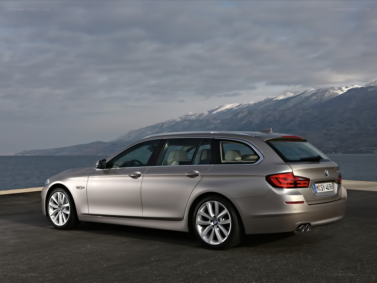 silver bmw station wagon