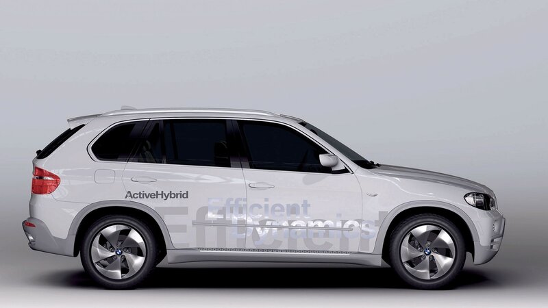 silver bmw suv side view
