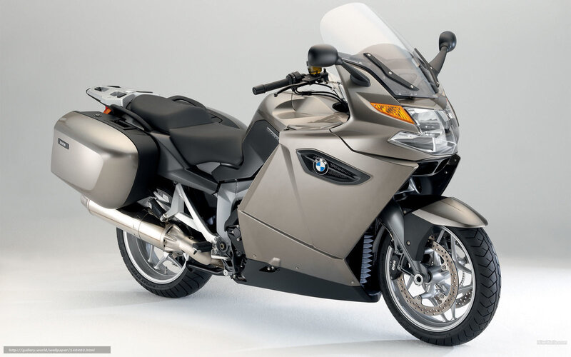 Silver BMW Touring Motorcycle — Gray, Neutral