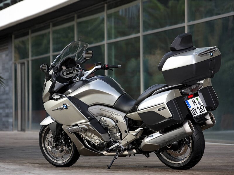 Silver BMW Touring Motorcycle — Modern