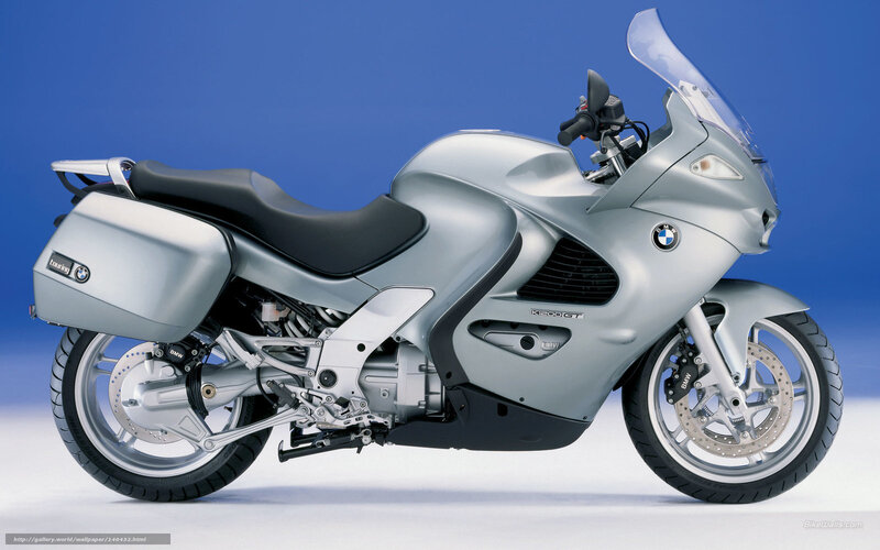 Silver BMW Touring Motorcycle — Neutral