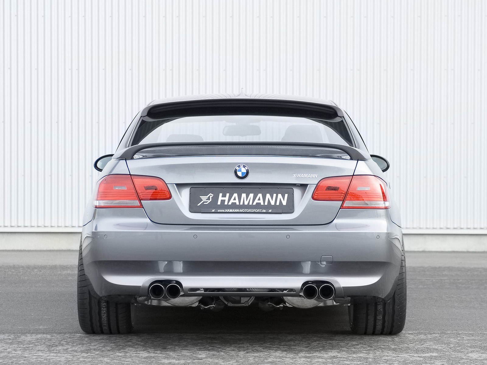 silver bmw with hamann branding