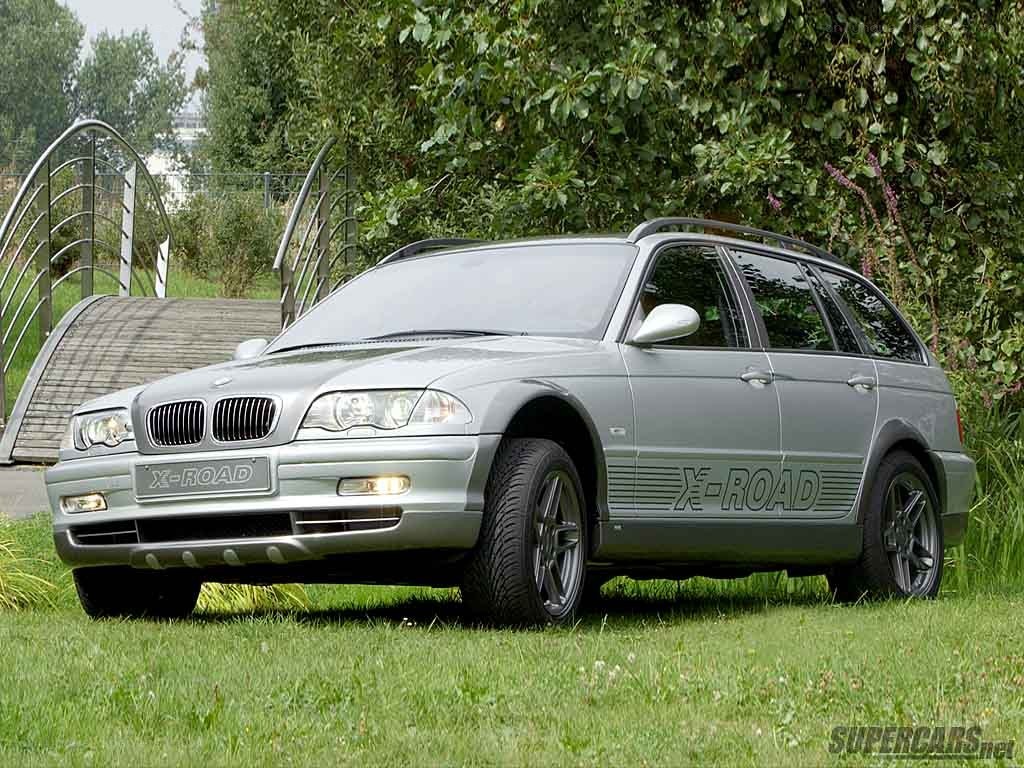silver bmw x-road station wagon