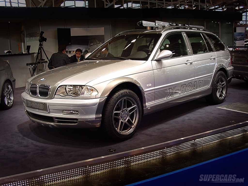 Silver BMW X-Road station wagon