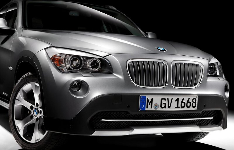 Silver BMW X1 front view