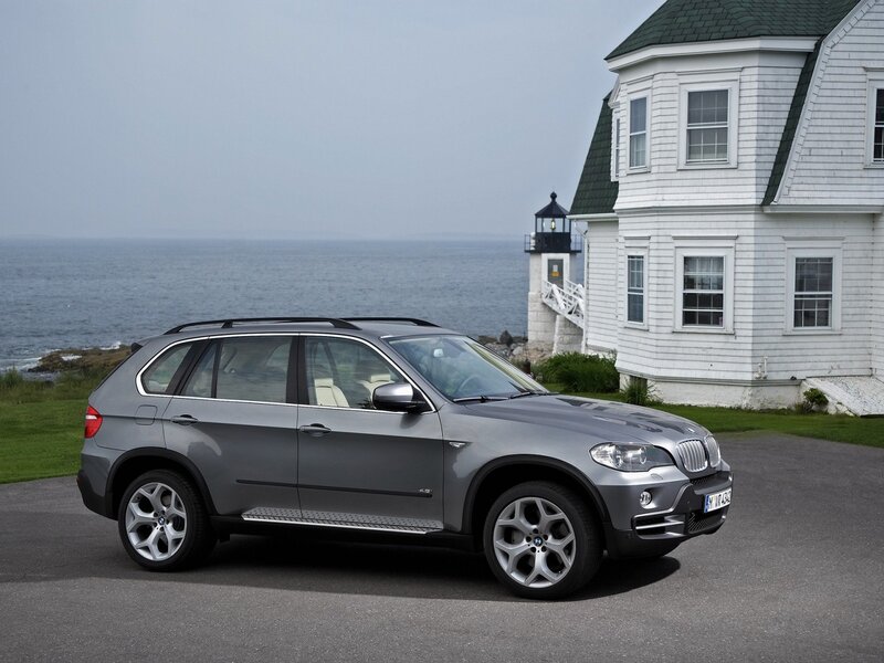 Silver BMW X5 SUV — Gray, Serene, Afternoon