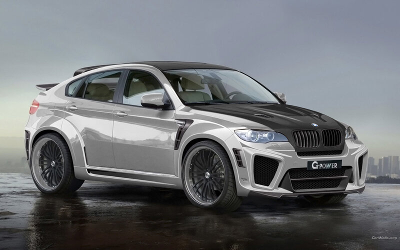 Silver BMW X6 — Dramatic