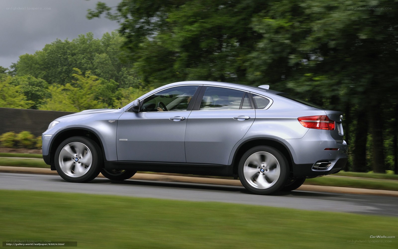 silver bmw x6 in motion